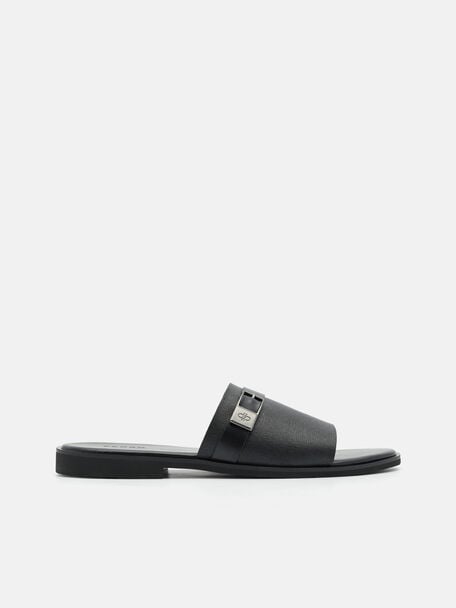 Slide Sandals, Black