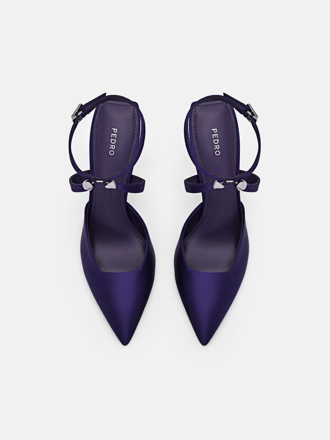 Sofia Leather Pumps, Dark Purple