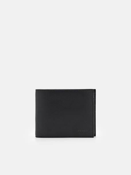 Leather Bi-Fold Insert Wallet, Black
