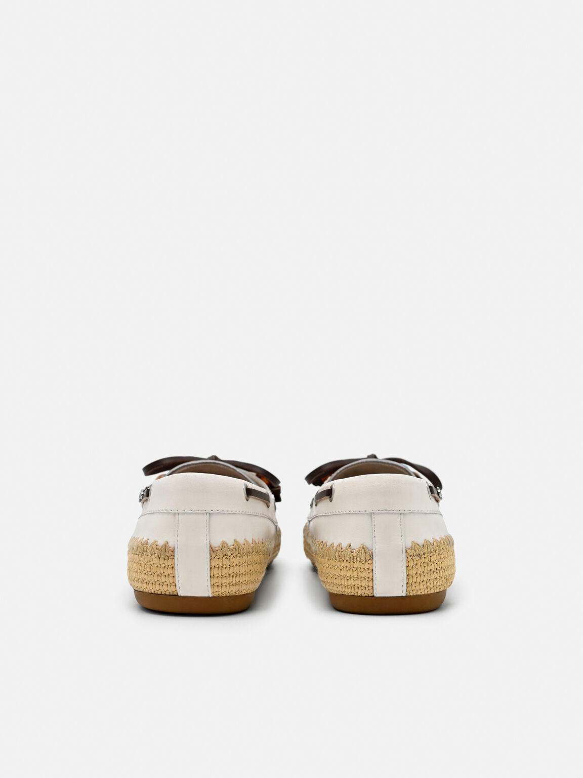 Dee Leather Boat Shoes, Chalk