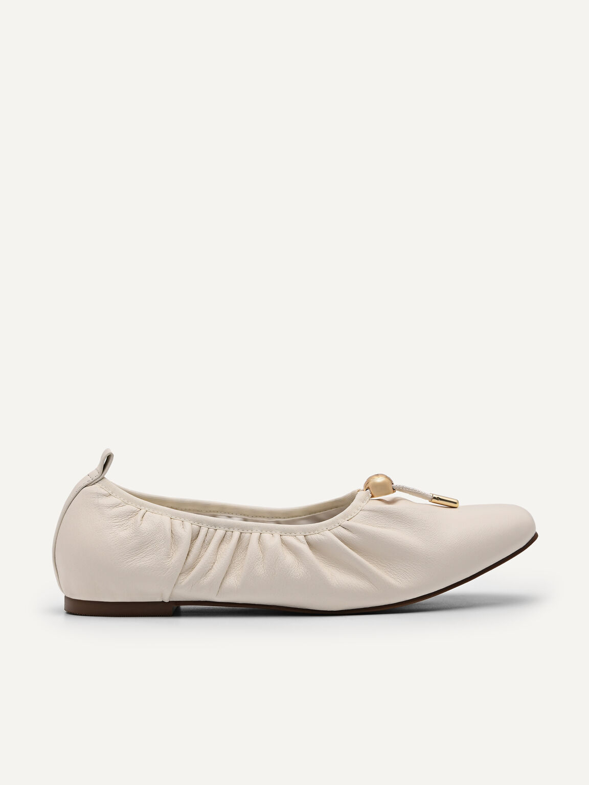 Monument芭蕾平底鞋, 粉笔白