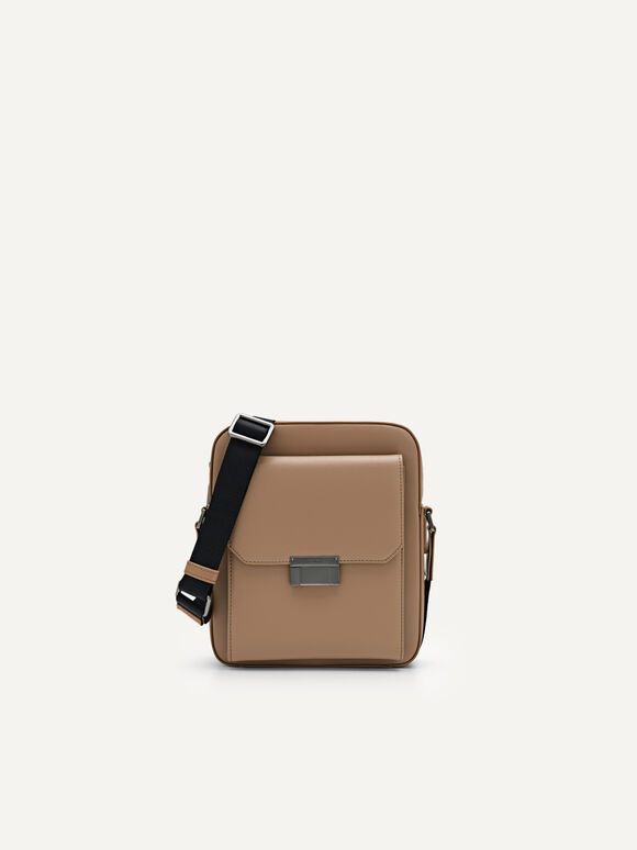 Henry Leather Sling Bag, Taupe