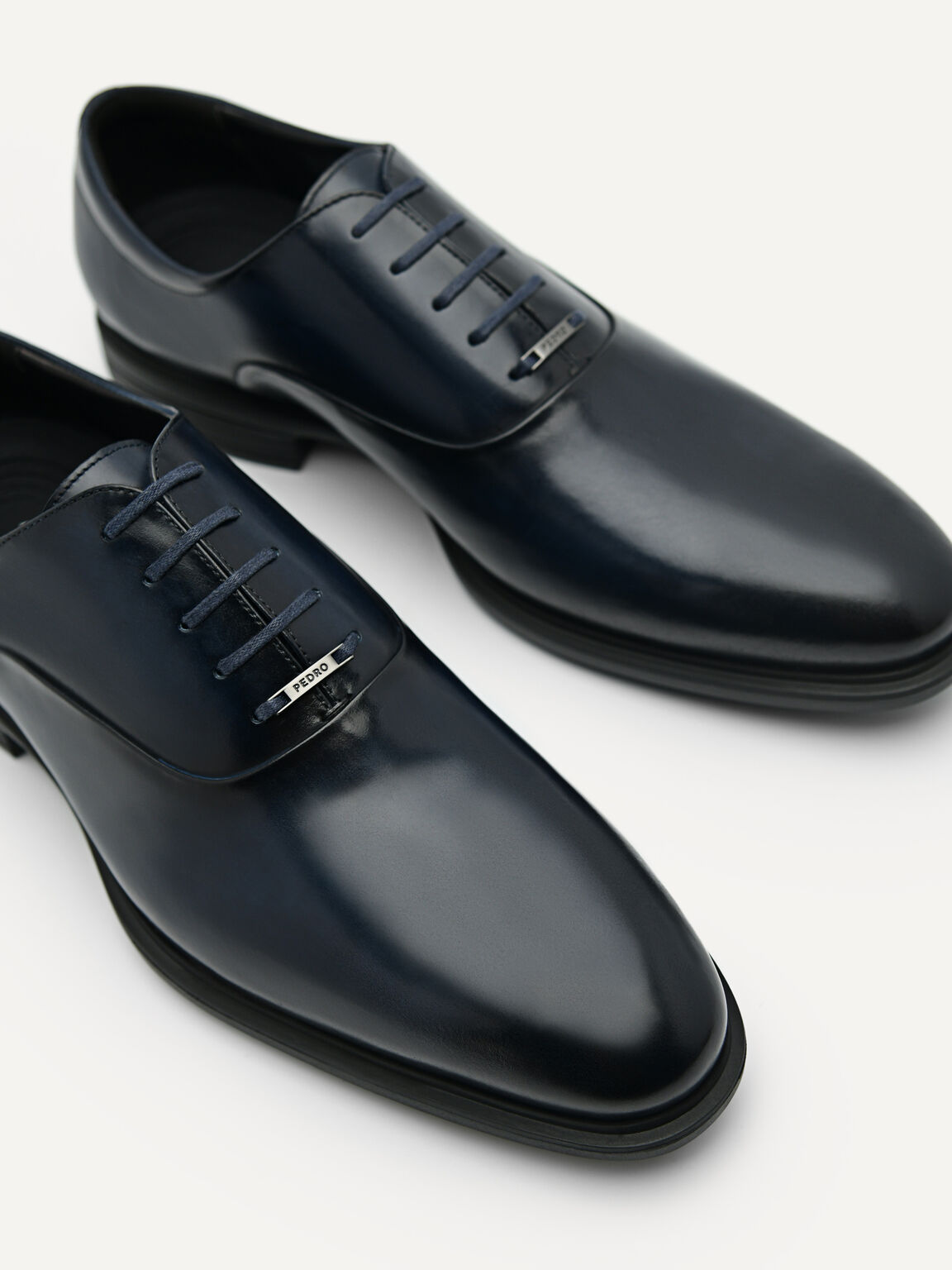 Altitude Lightweight Leather Oxford Shoes, Navy