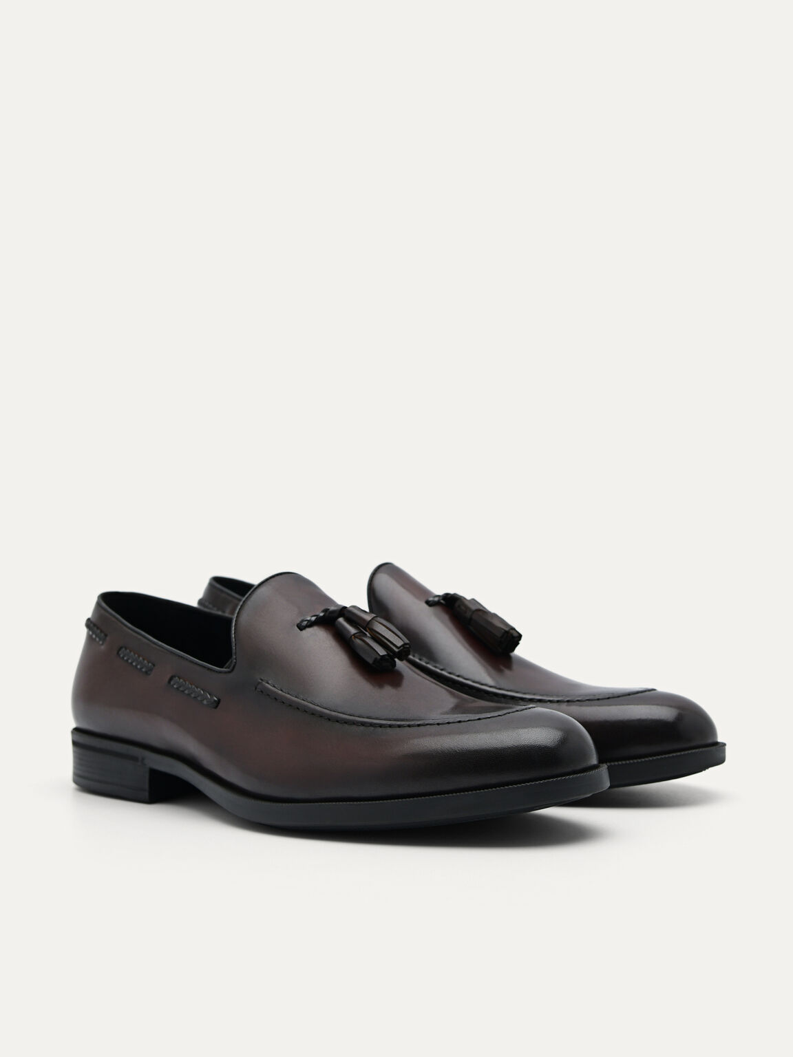 Monk Leather Loafers, Dark Brown