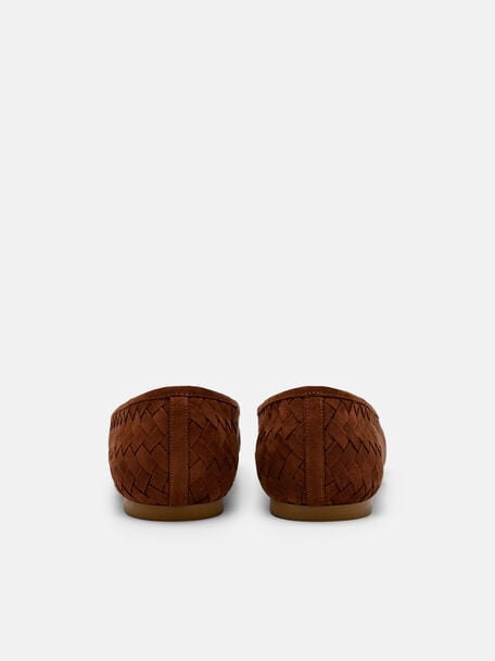 Anna Ballerina Flats, Mahogany