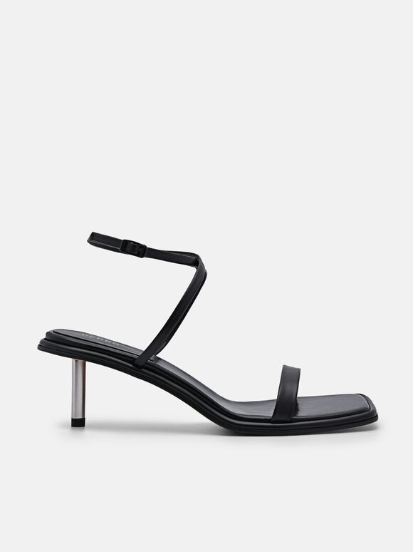 Myra Heel Sandals, Black