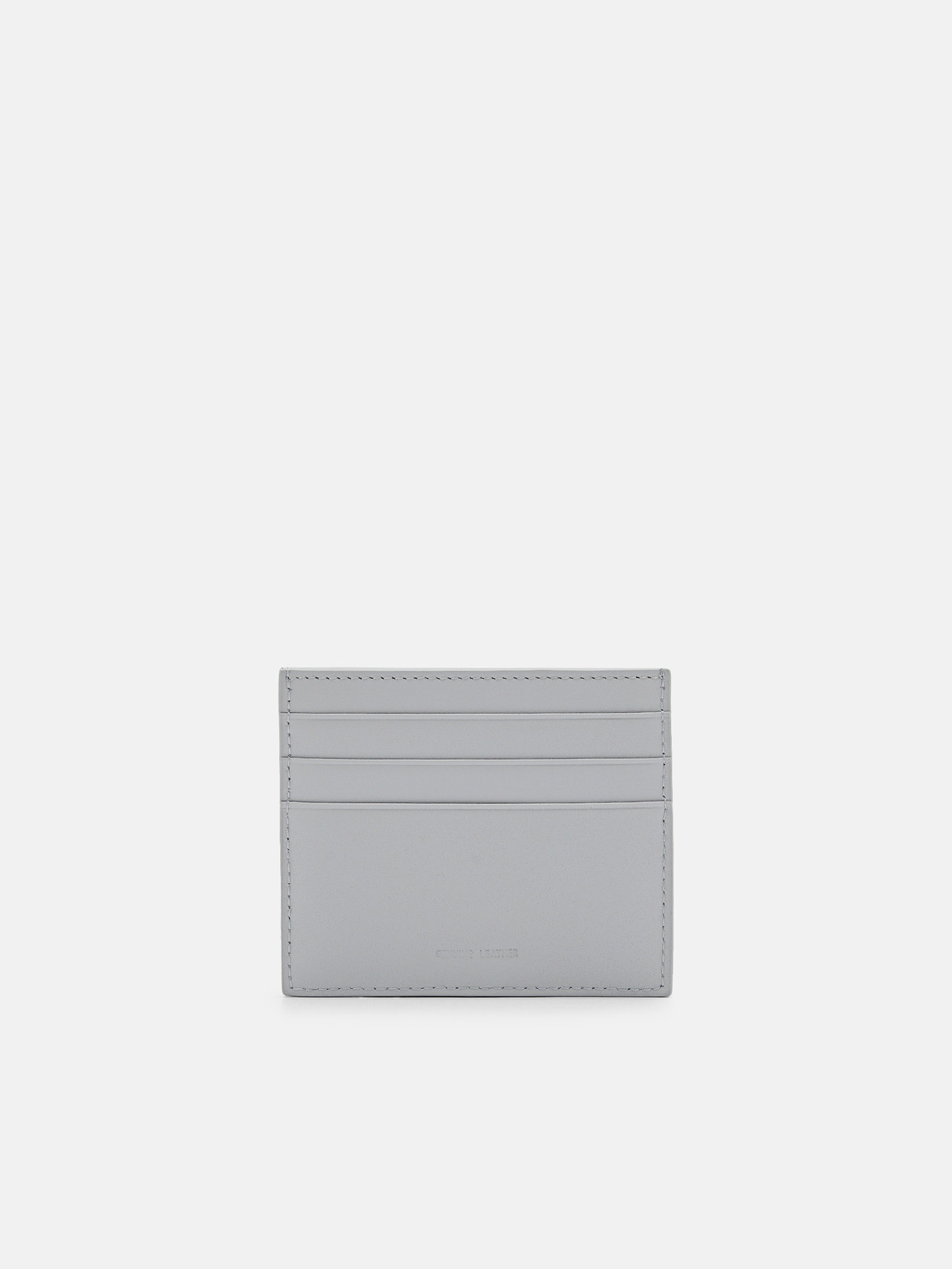 PEDRO Icon Leather Card Holder, Light Grey