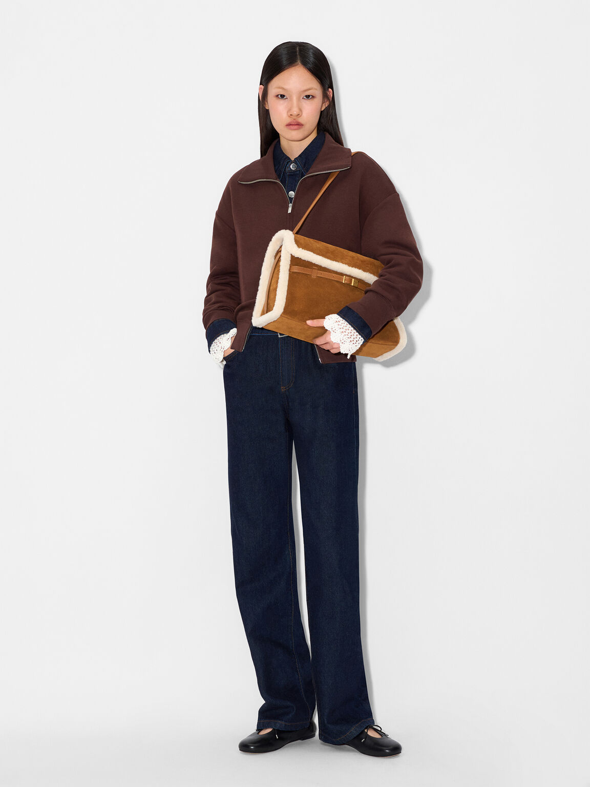 Large Shoulder Bag, Cognac