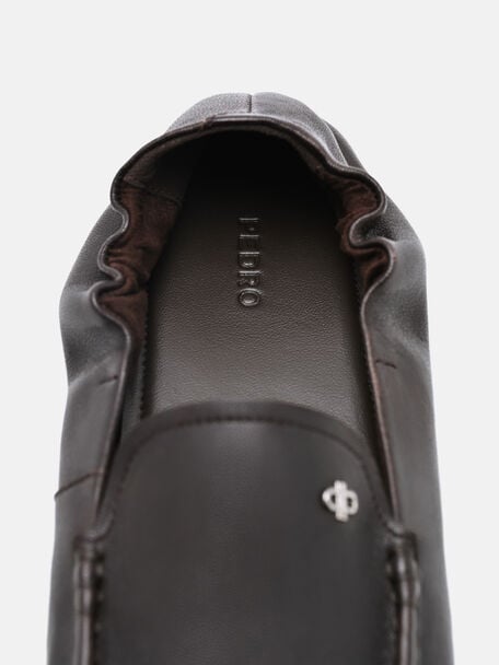 Gabrielle Leather Loafers, Dark Brown
