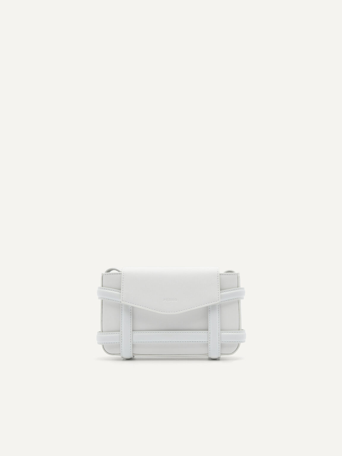 Leather Mini Pouch, White