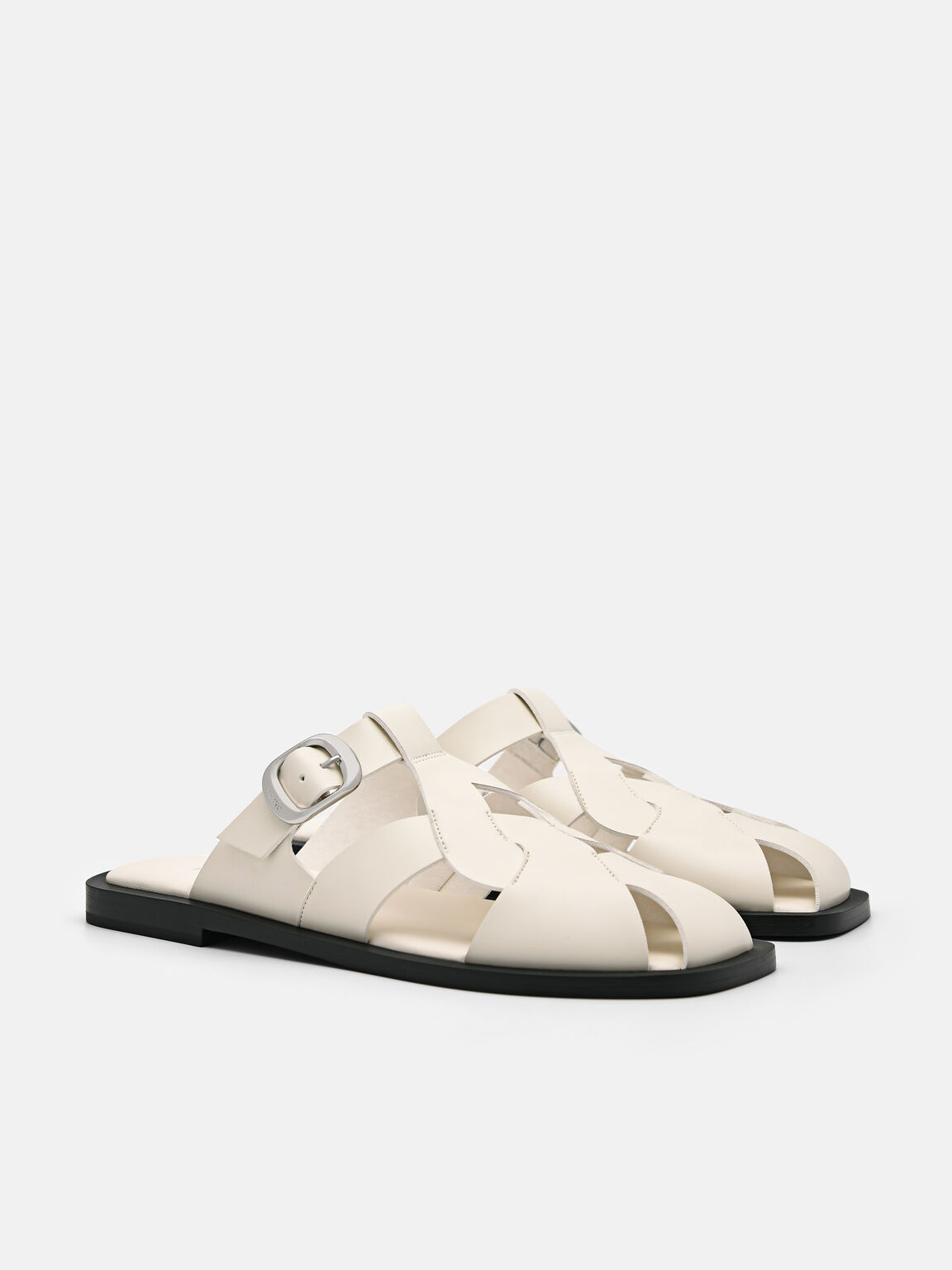 Eden Caged Sandals, Beige