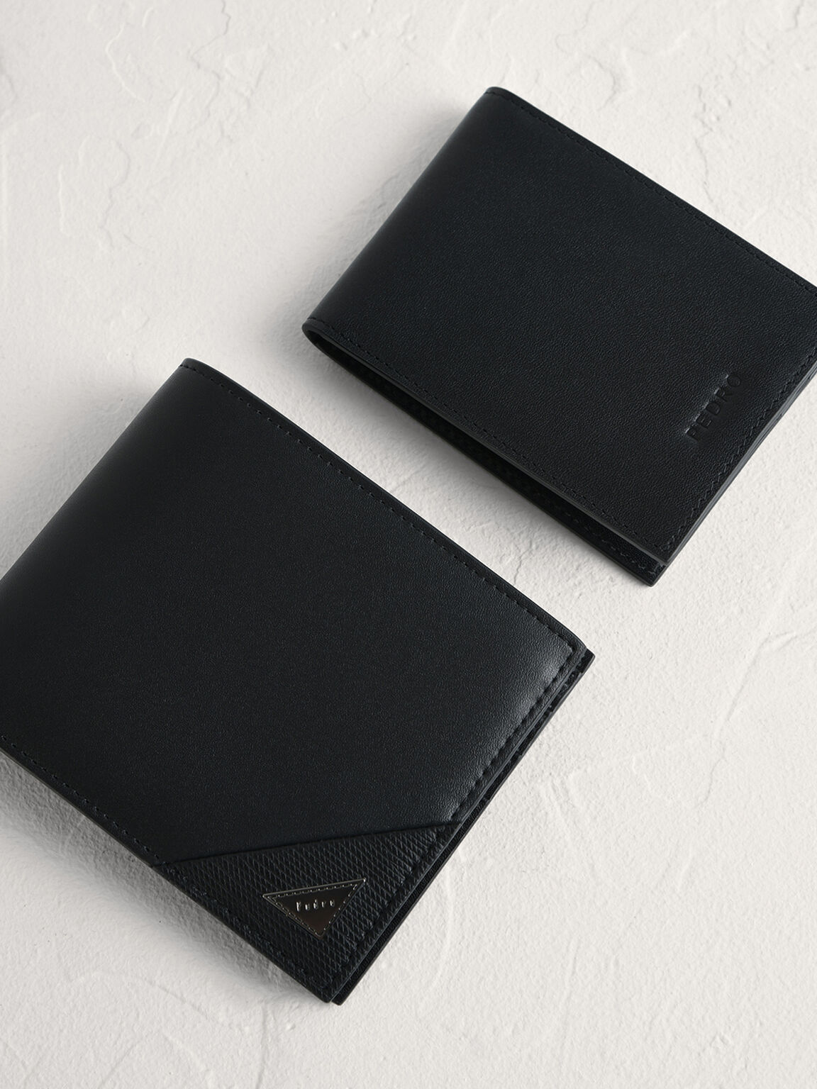 Leather Bi-Fold with Insert, Black, hi-res