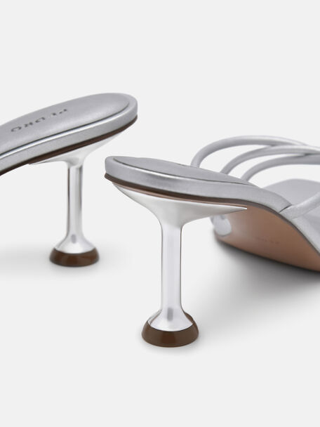 Tindi Heel Sandals, Silver