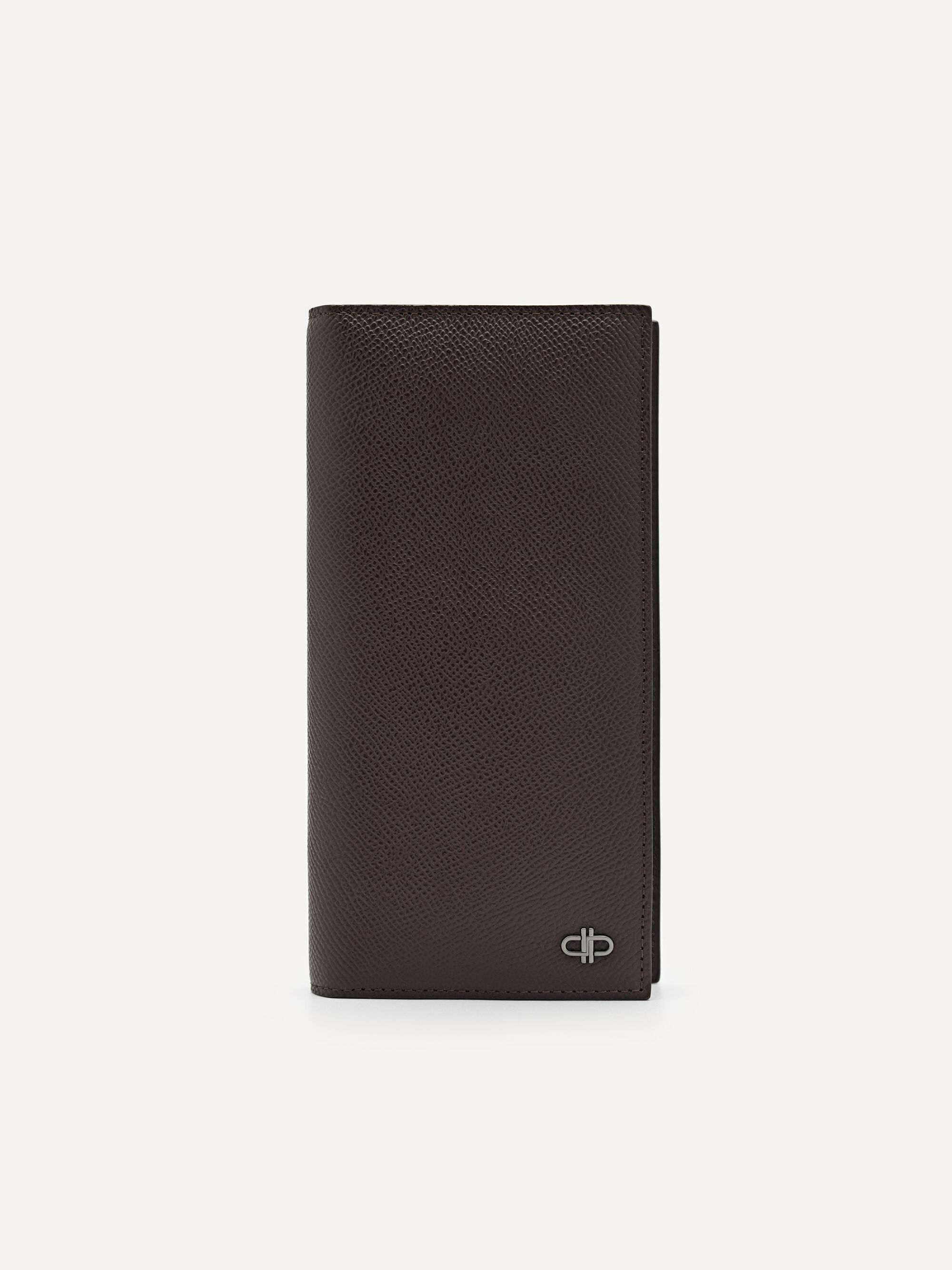 PEDRO Icon Leather Long Wallet - Dark Brown