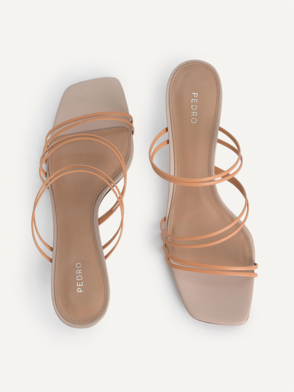 Strappy Heeled Sandals, Camel