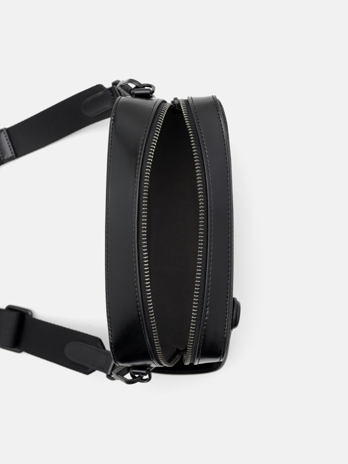 Leather Sling Bag, Black