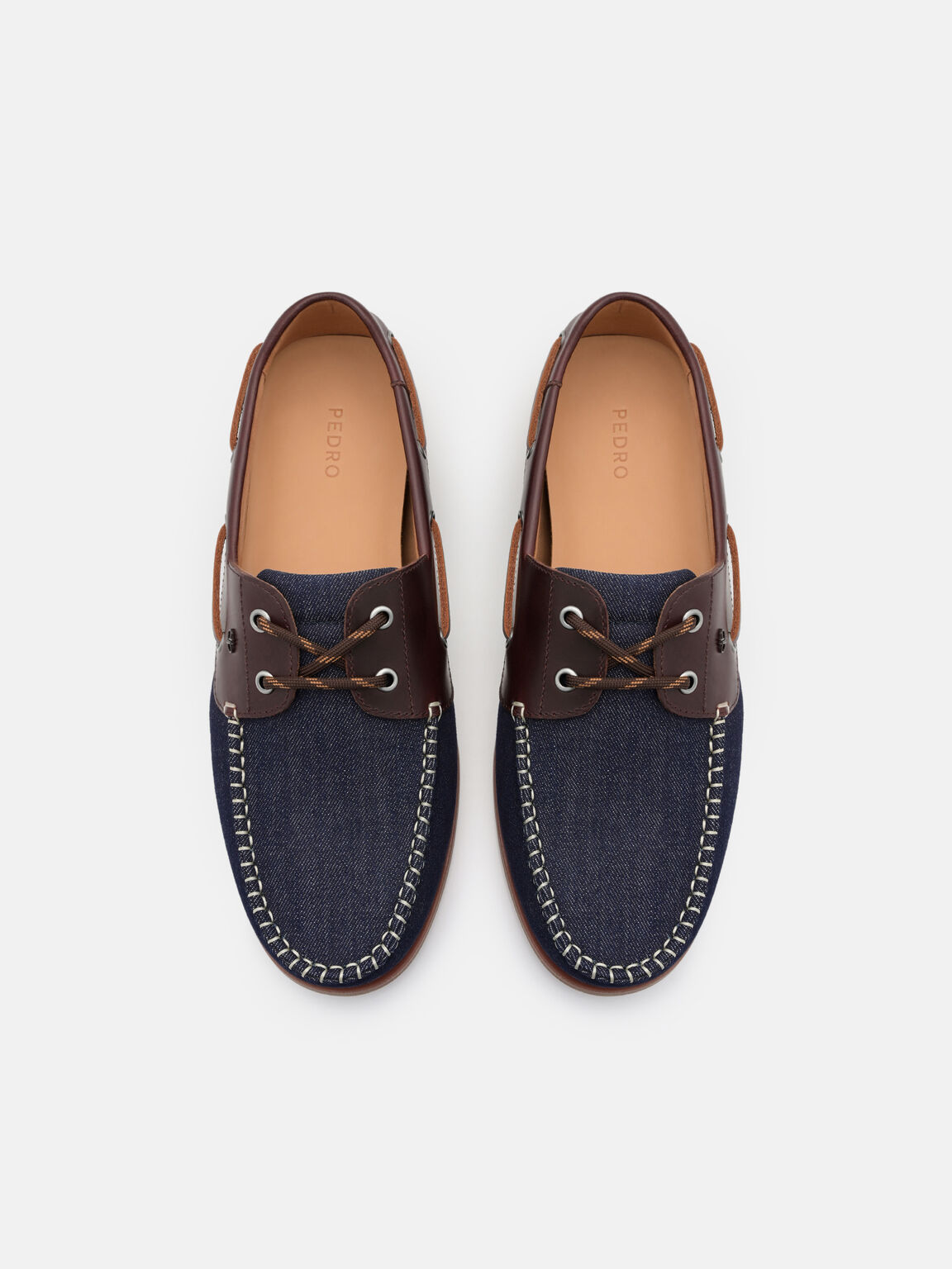 Denim Boat Shoes, Navy Denim