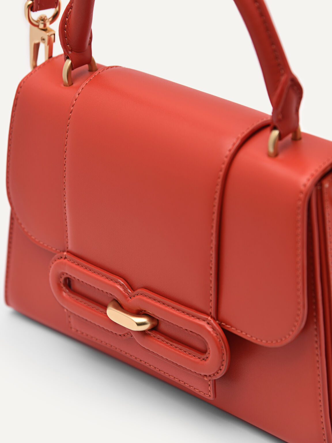 PEDRO工作室Kate皮革手提包, 红色