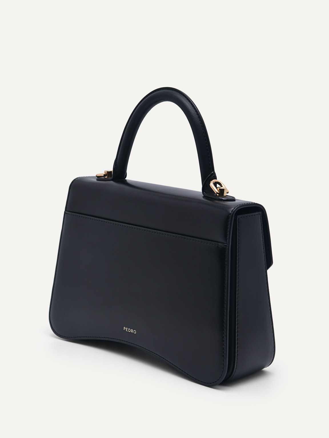 Zenith Leather Handbag, Black