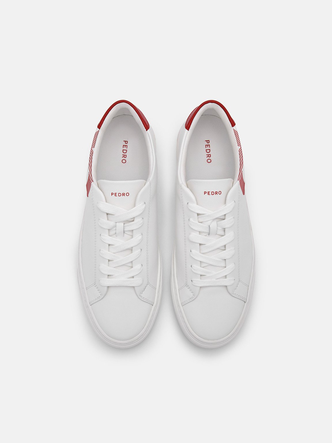 PEDRO Icon Ridge Leather Sneakers, White