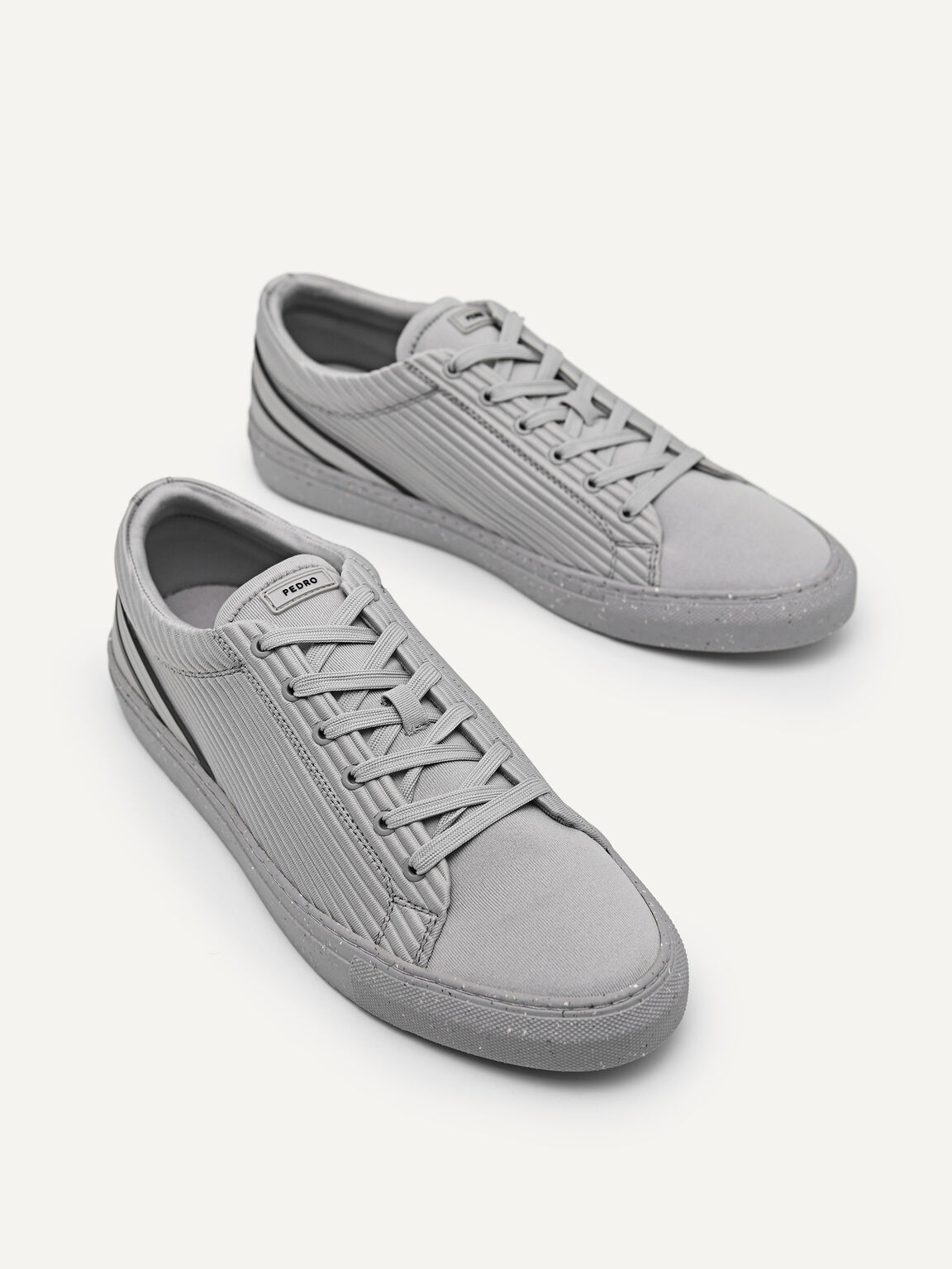rePEDRO Pleated Sneakers, Grey, hi-res