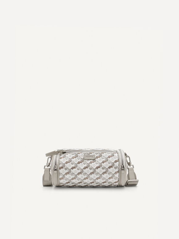 Textured Sling Bag, Taupe