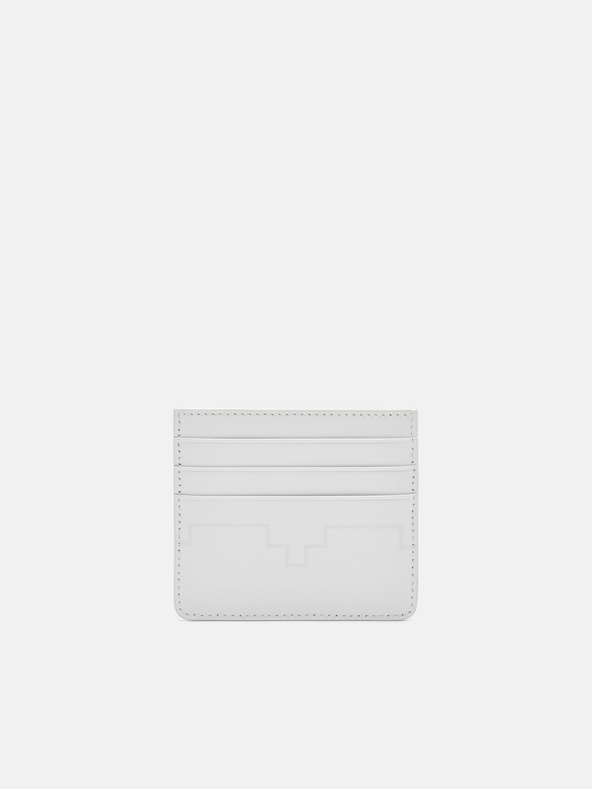Leather Card Holder, White