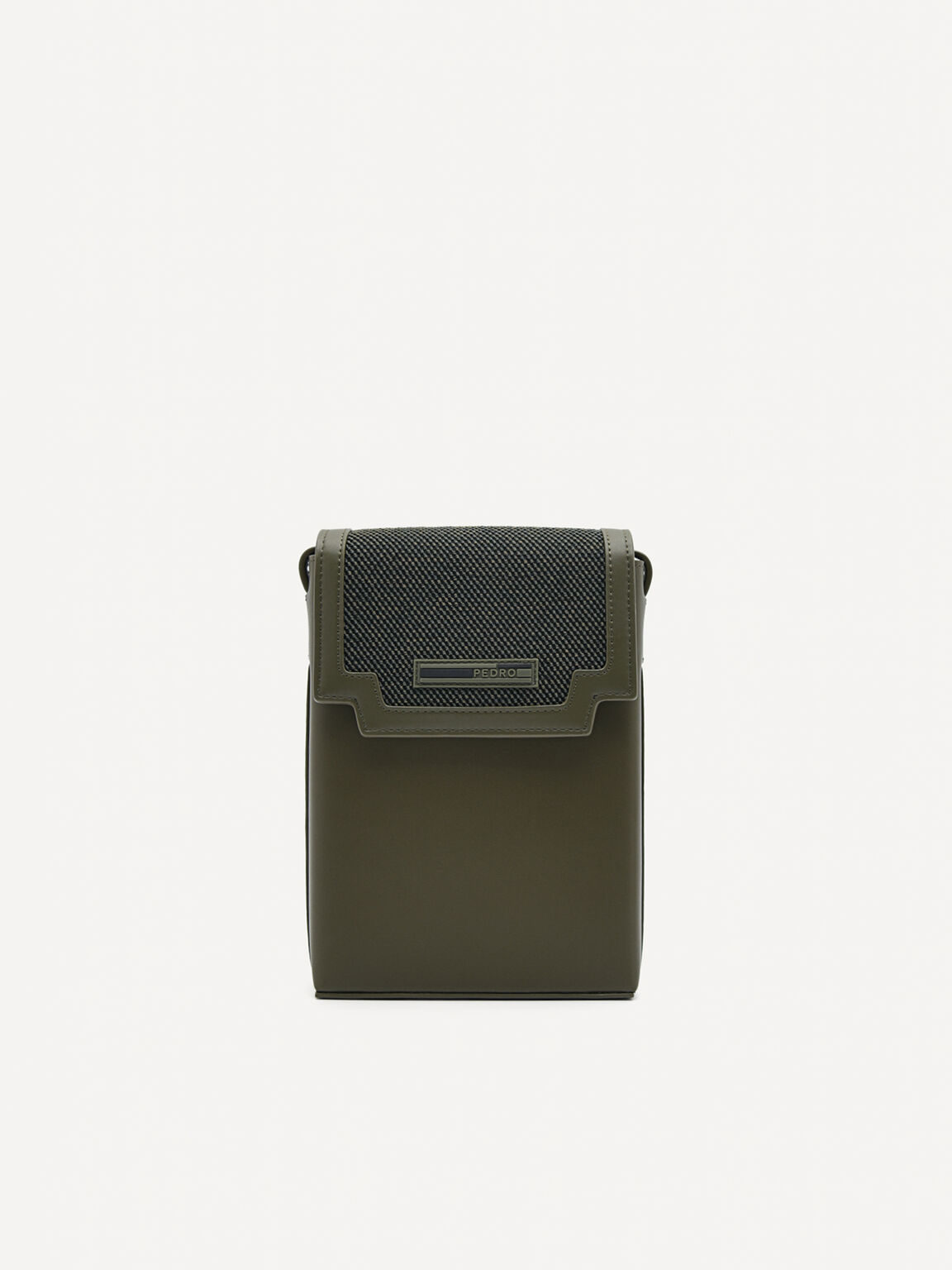 Leather Mini Pouch, Military Green