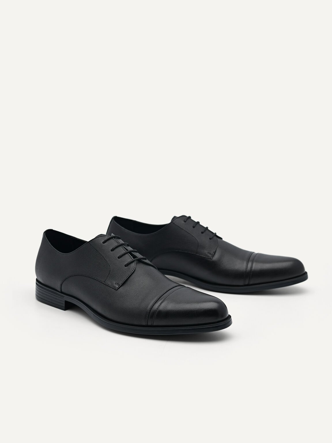 Foster Leather Derby Shoes, Black