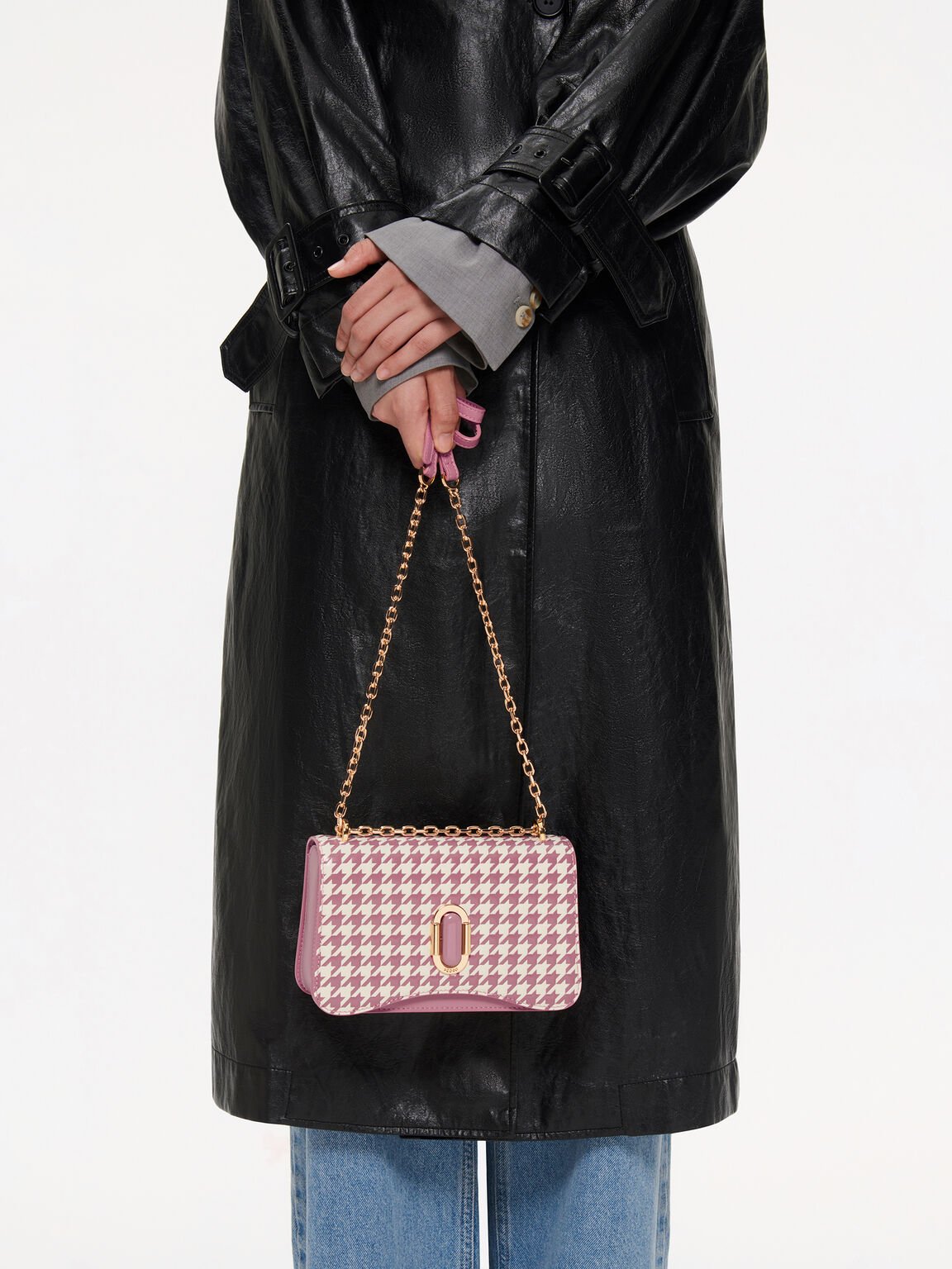 PEDRO Studio Rift Leather Shoulder Bag, Blush