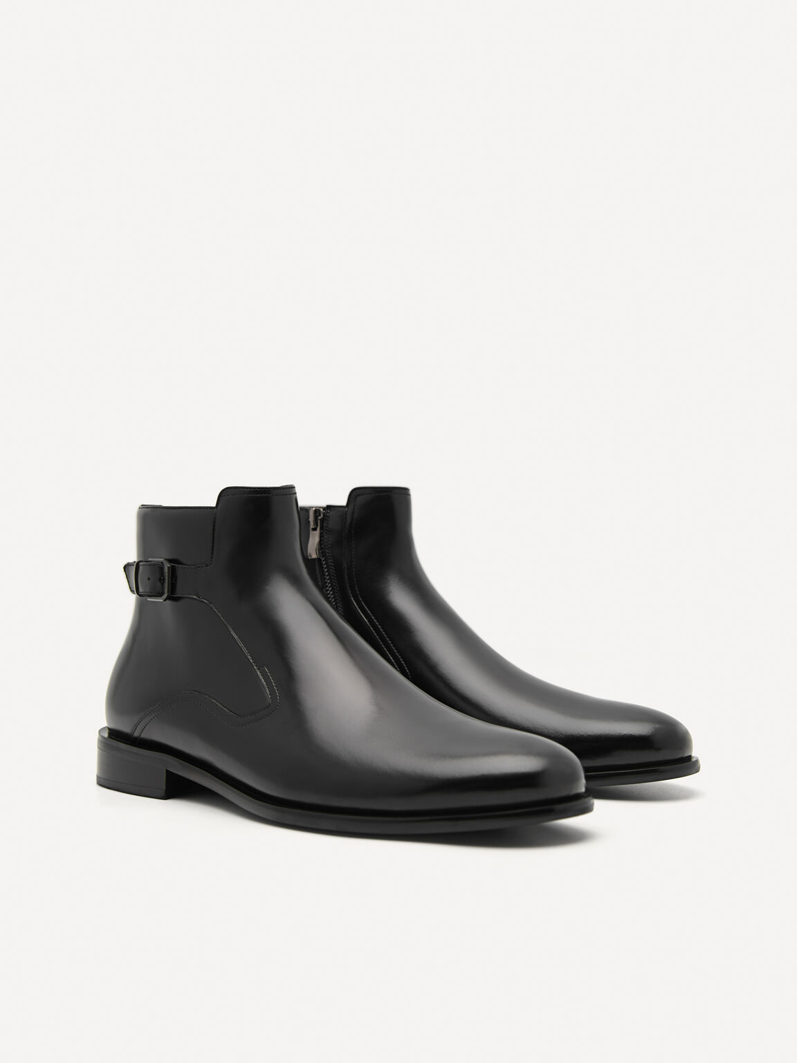 Leather Ankle Boots, Black