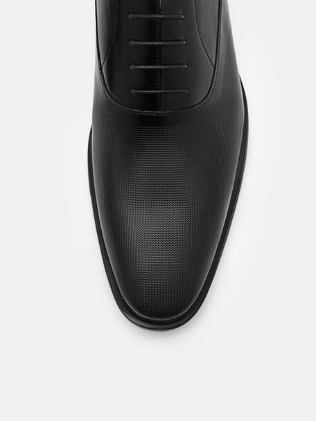 Altitude Lightweight Leather Oxford Shoes, Black