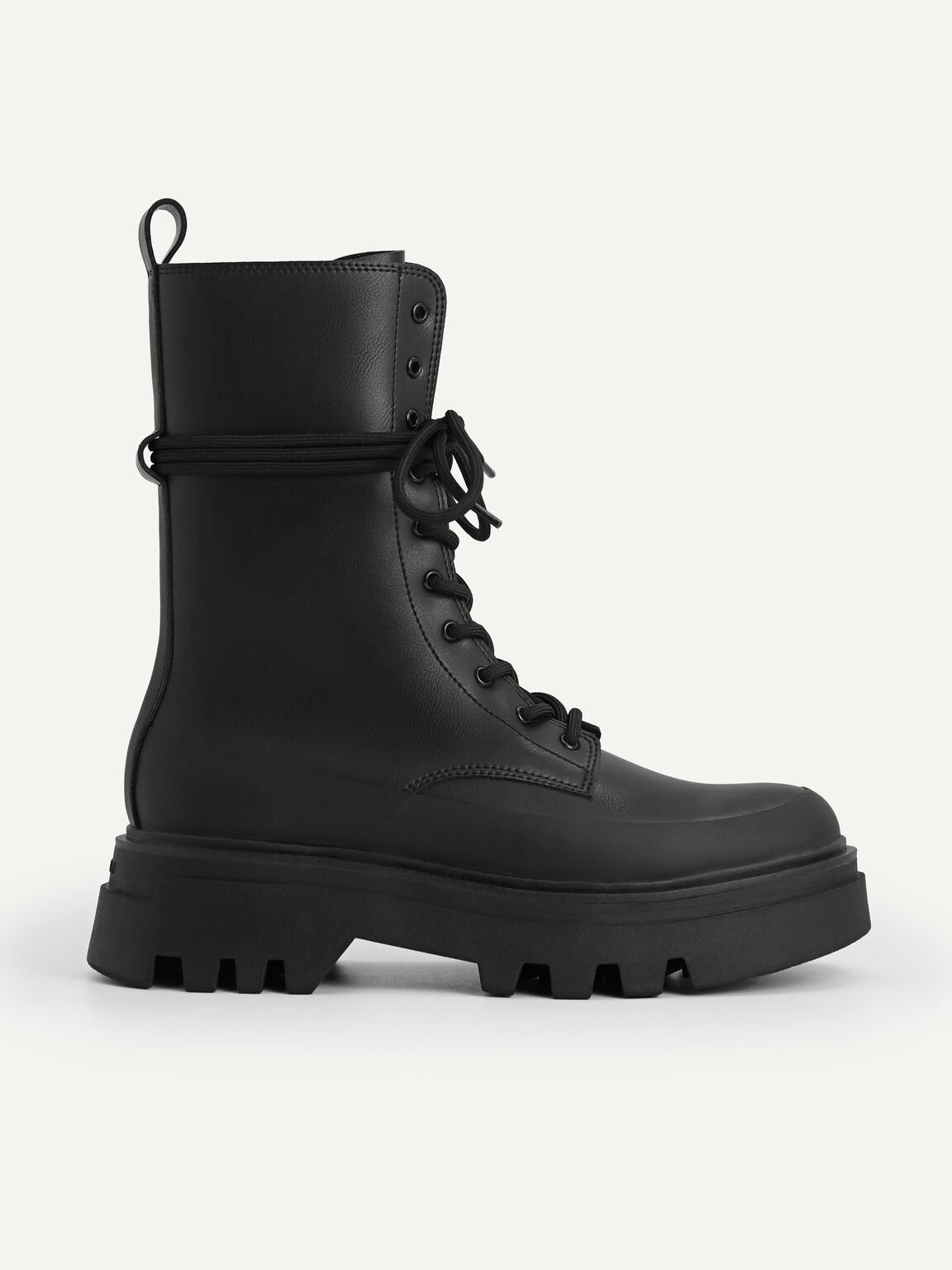 Platform Ankle Boots, Black