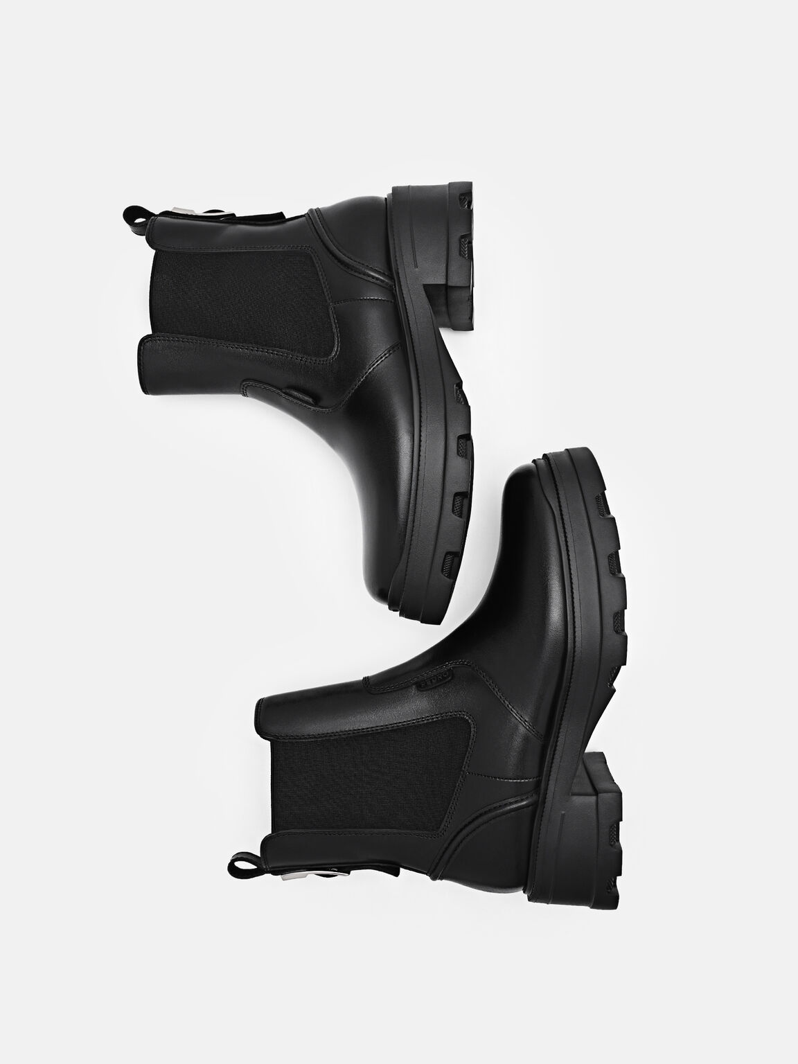 Leather Chelsea Boots, Black