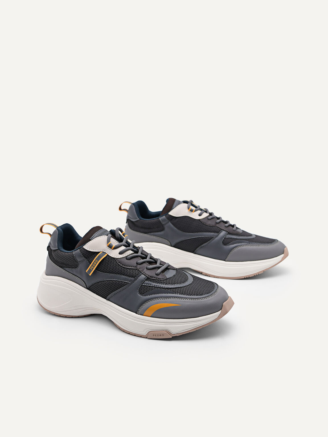 Multicoloured Chunky Sneakers, Dark Grey
