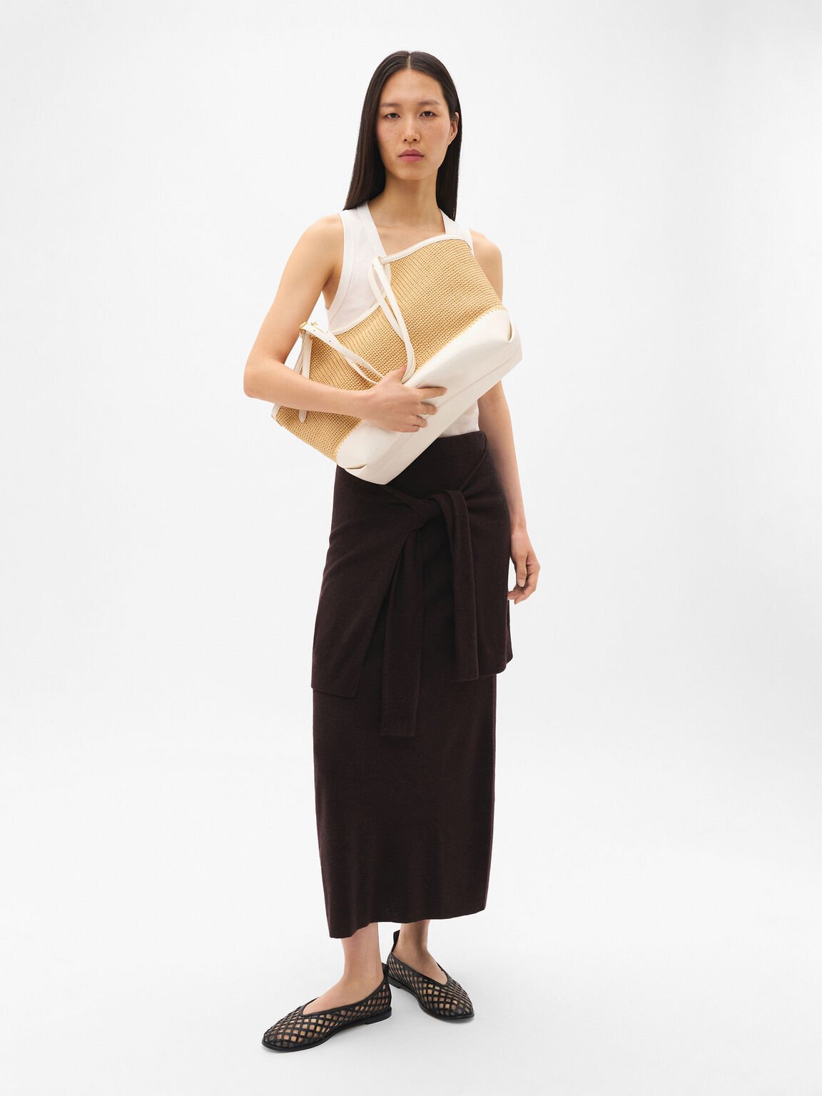 Melka Raffia Oversized Tote Bag, Natural Raffia