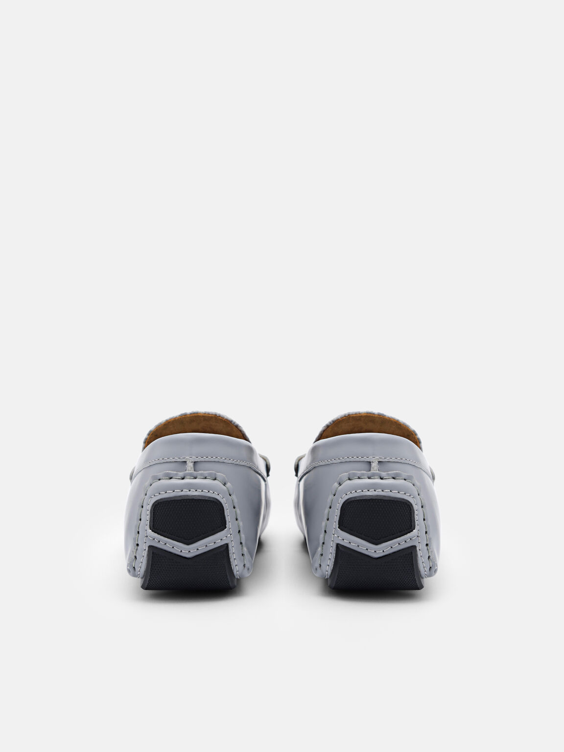 PEDRO標誌皮革莫卡辛鞋, 灰色