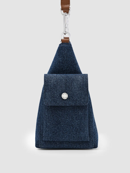 Kristen Denim Shoulder Bag, Blue Denim