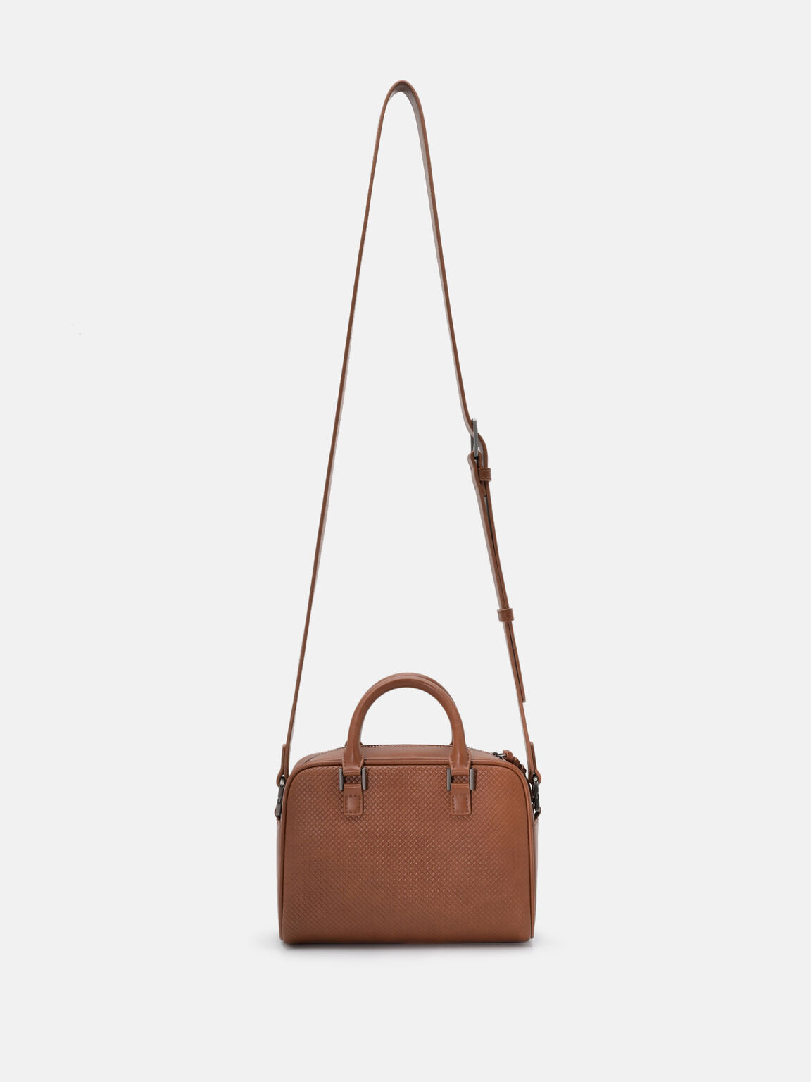 Crosby Crossbody Bag, Cognac Embossed
