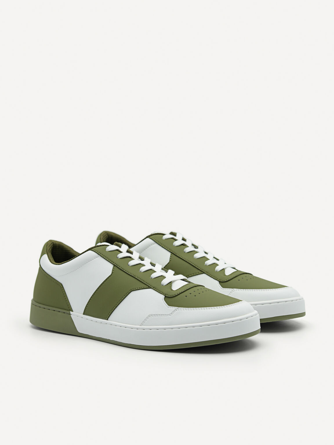 Mono Stride Court Sneakers, Military Green