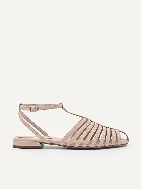 Palma Caged Sandals, Nude