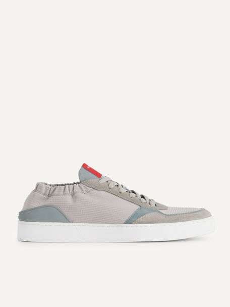 Suede Sneakers, Light Grey