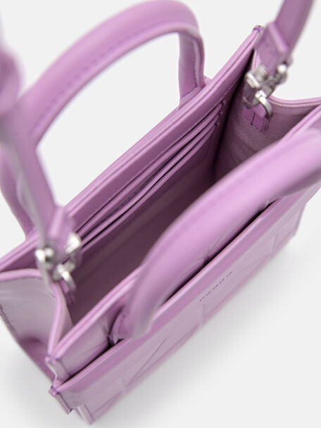 PEDRO Studio Leather Phone Pouch in Pixel, Purple