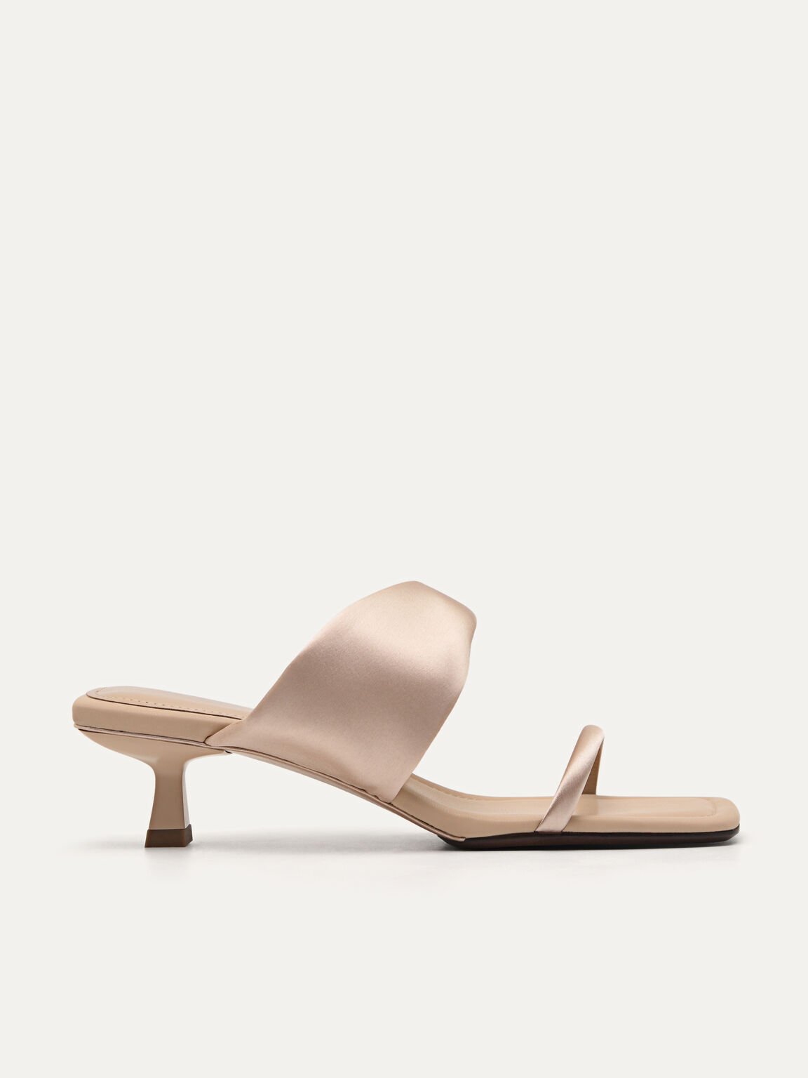 Heeled Sandals with Twisted Strap, Sand