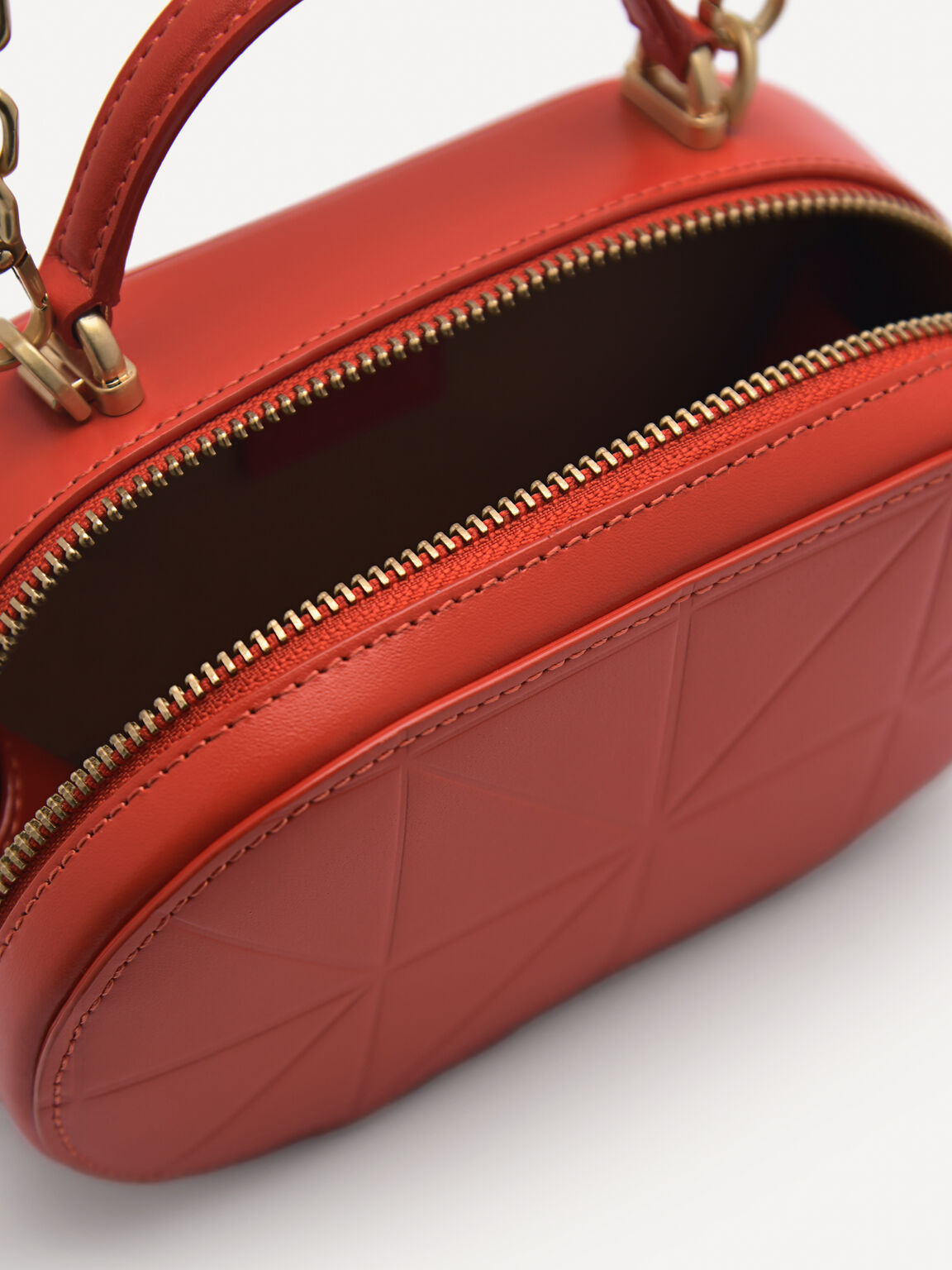 PEDRO Studio Cara Leather Mini Shoulder Bag in Pixel, Red