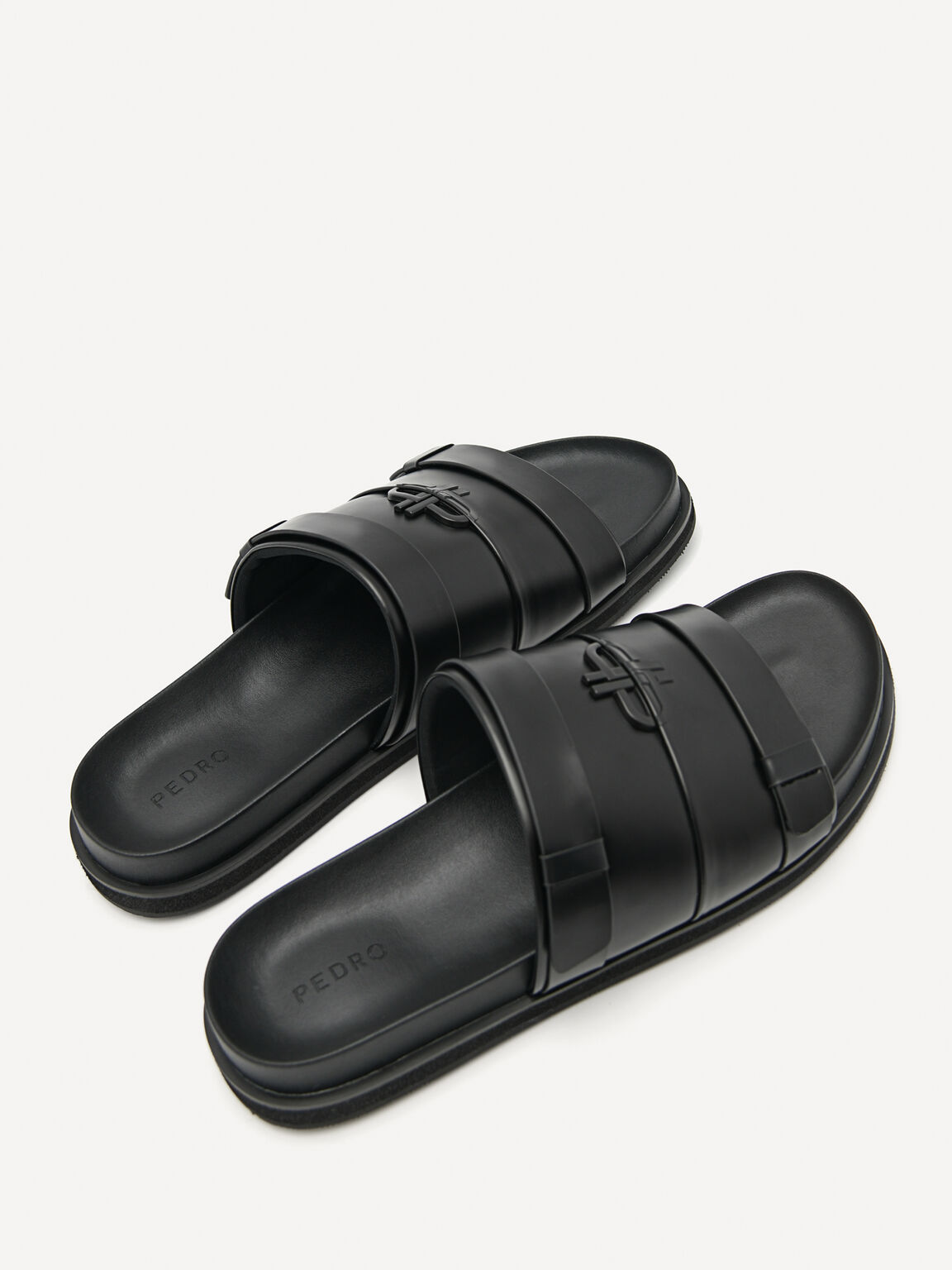 PEDRO標誌拖鞋, 黑色