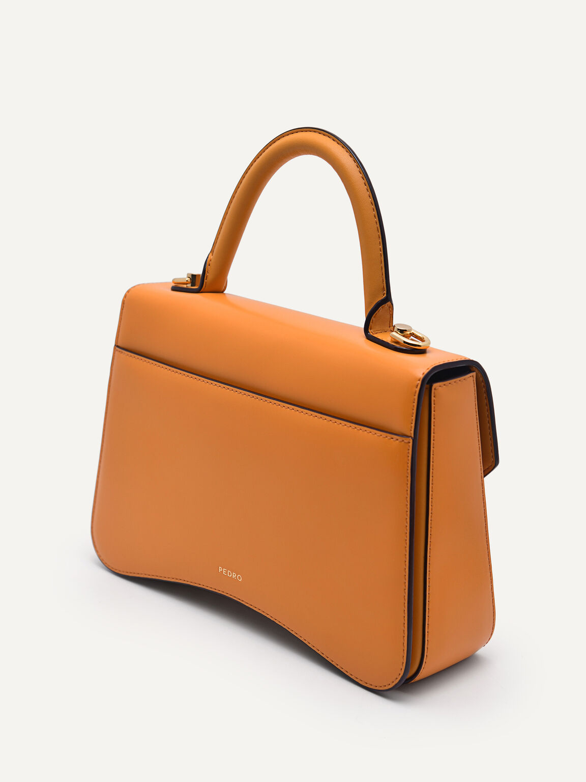 Zenith Leather Handbag, Orange