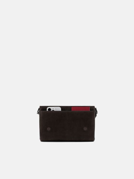 Patrice Leather Messenger Bag, Espresso Brown