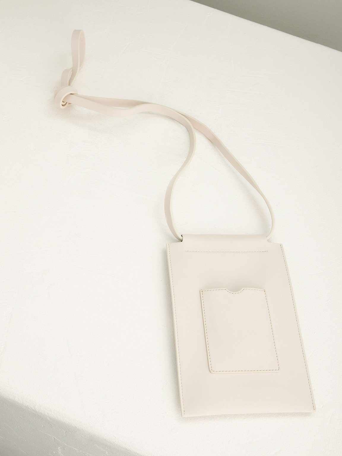 Trip Phone Pouch with Lanyard, Beige