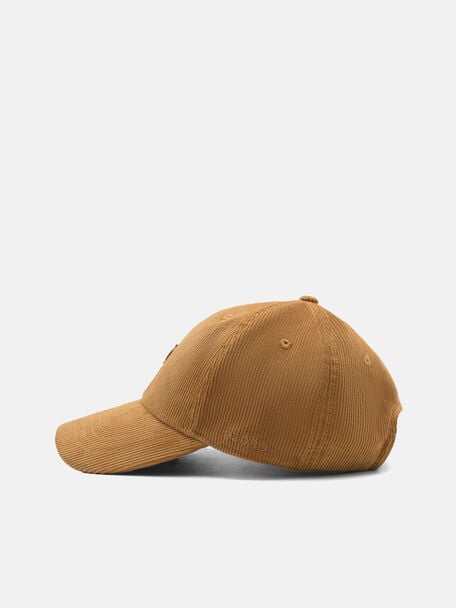 Corduroy Monogram Cap, Camel